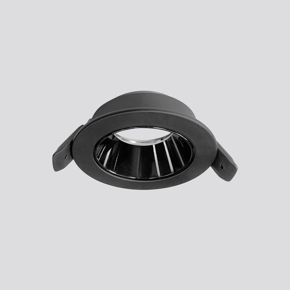 Anti-Glare Recessed Non-Adjustable Round Ceiling Frame Cutting Size 80mm