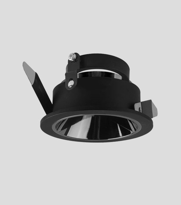 Anti-Glare Recessed Adjustable Round Ceiling Frame - Cutting Size 80mm