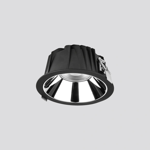 LED Recessed Ceiling Luminaire Anti-Glare 15W Cutting Size 100MM-Black